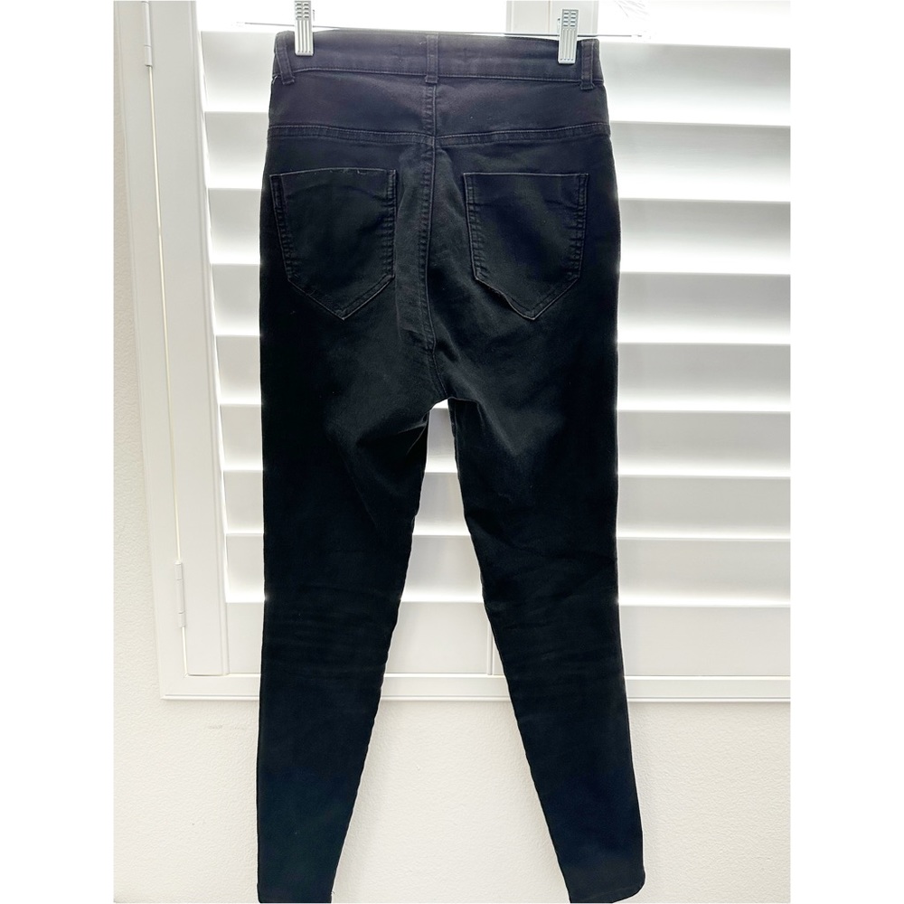 Zara Basic Z1975 🌟Moto Skinny Ankle Jeans Women's 6 Mid Rise Stretch Denim Black - Picture 9 of 11